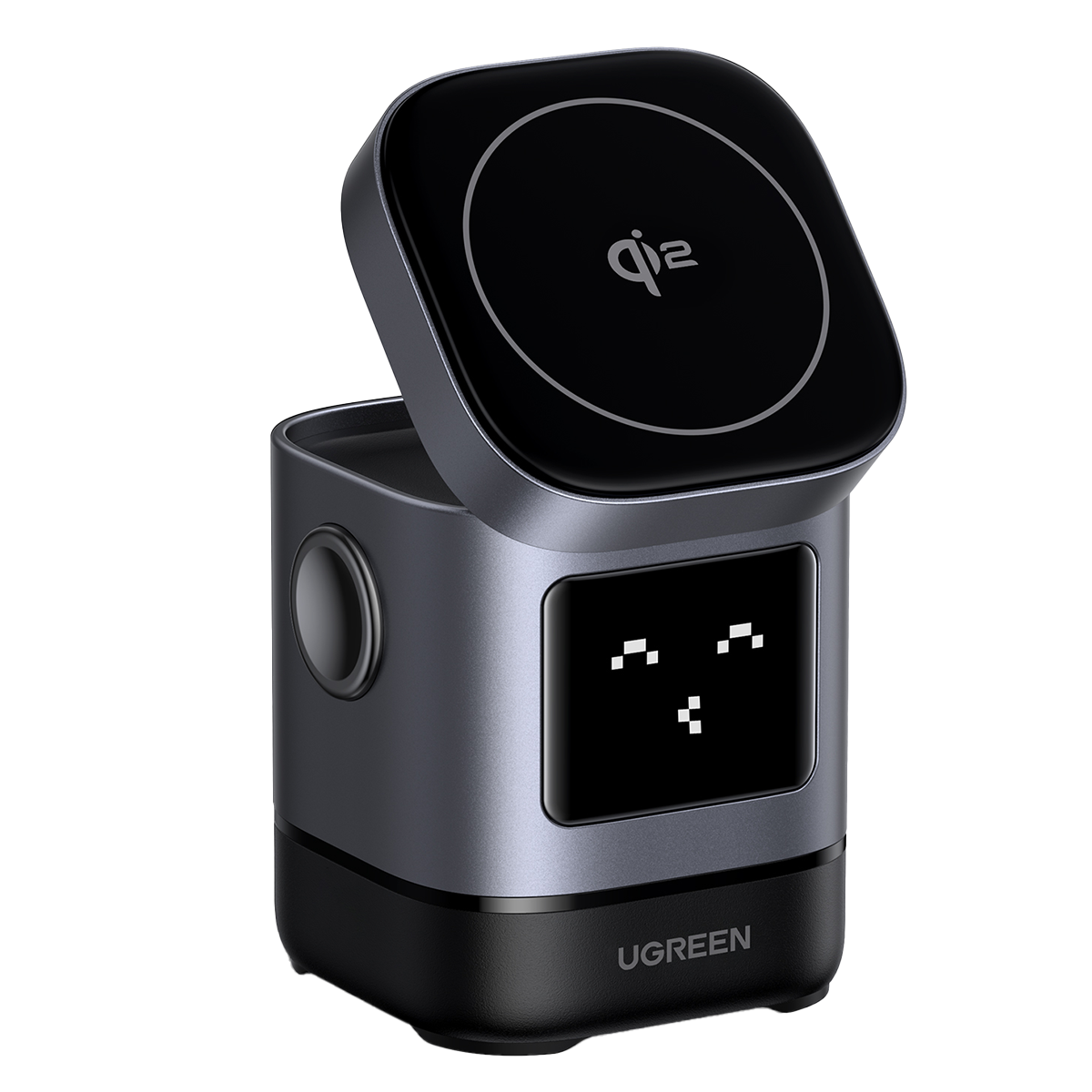 Μαγνητικός Ασύρματος Φορτιστής UGREEN MagSafe 2 σε 1 15W Μαύρο