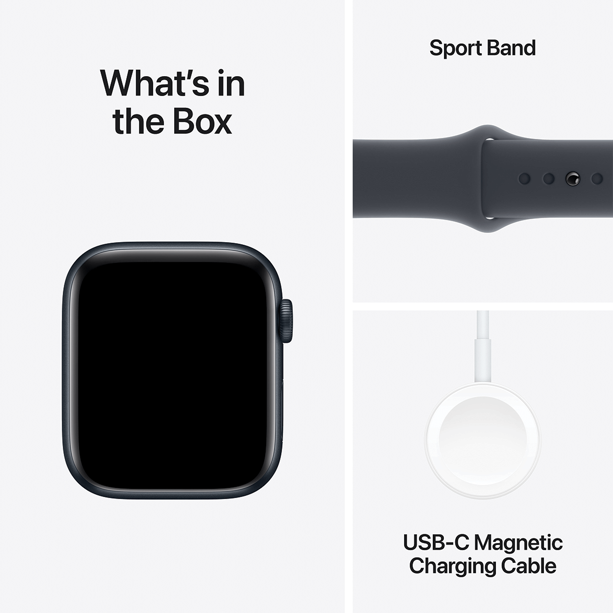 APPLE Watch SE GPS + Cellular 44mm Midnight Aluminioum Case with Midnight Sport Band Medium/ Large Smartwatch - 4