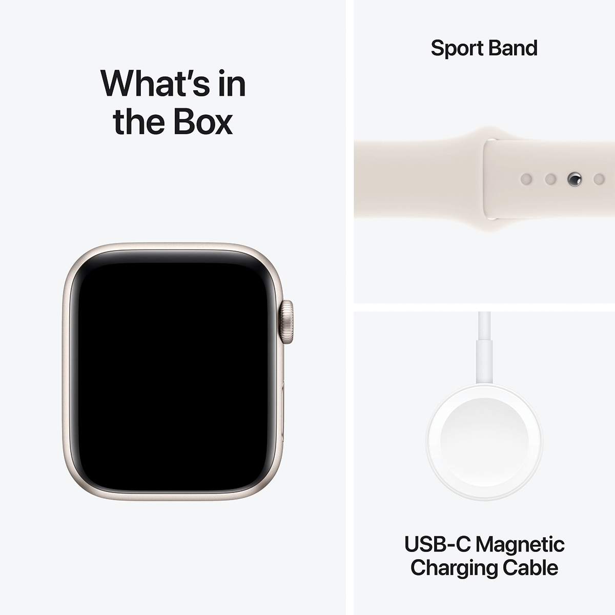 APPLE Watch SE GPS + Cellular 44mm Starlight Aluminioum Case with Starlight Sport Band Medium/ Large Smartwatch - 4