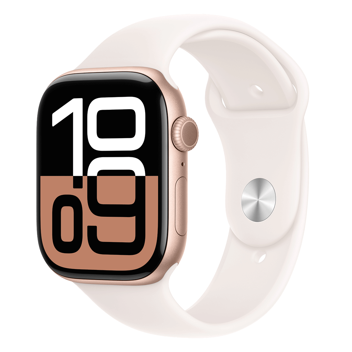 APPLE Watch Series 10 GPS + Cellular 46mm Rose Gold Aluminium Case with Light Blush Sport Band Medium/ Large Smartwatch