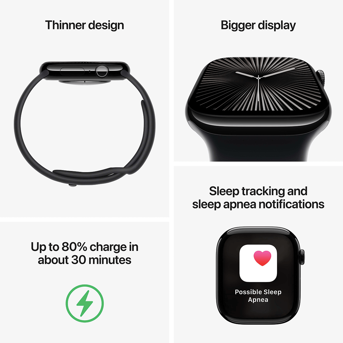 APPLE Watch Series 10 GPS + Cellular 46mm Rose Gold Aluminium Case with Light Blush Sport Band Medium/ Large Smartwatch - 3