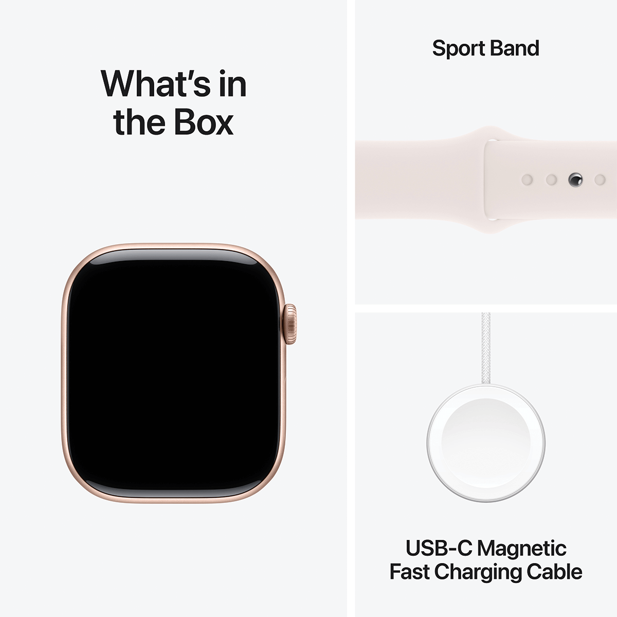 APPLE Watch Series 10 GPS + Cellular 46mm Rose Gold Aluminium Case with Light Blush Sport Band Medium/ Large Smartwatch - 5