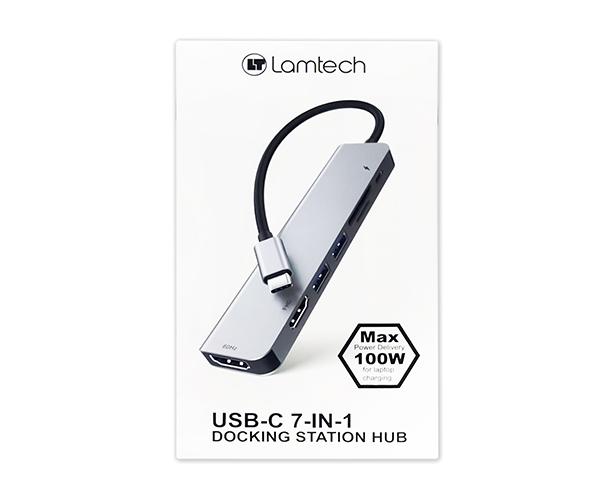 Hub USB Type-C LAMTECH με 7 θύρες 100W
