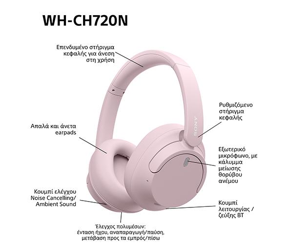 Bluetooth Headphones SONY WH-CH720 Precise Voice Pickup