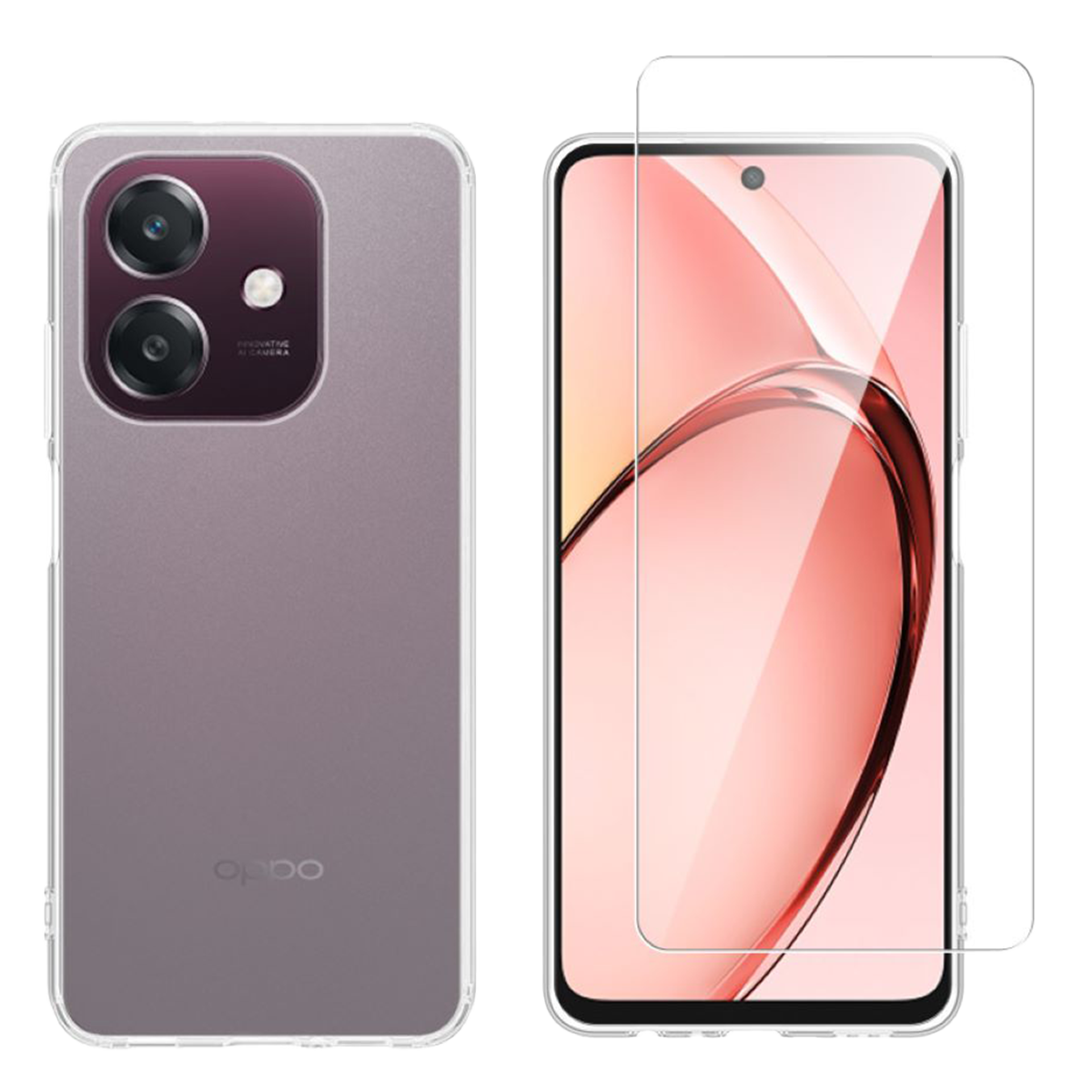 Διάφανη Θήκη + Γυαλί Προστασίας Οθόνης COSY για OPPO Α60 5G