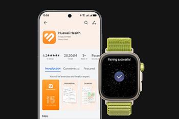 HUAWEI Watch Fit 4 Pro Green Woven Smartwatch ios