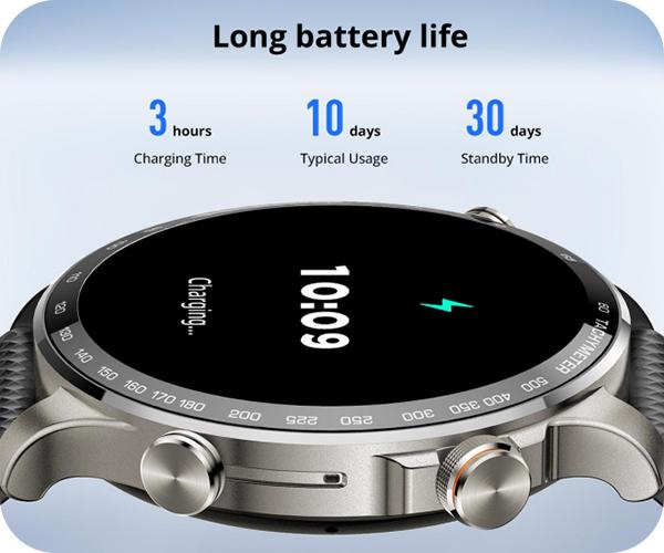 RIVERSONG Motive 10GT Black Smartwatch battery