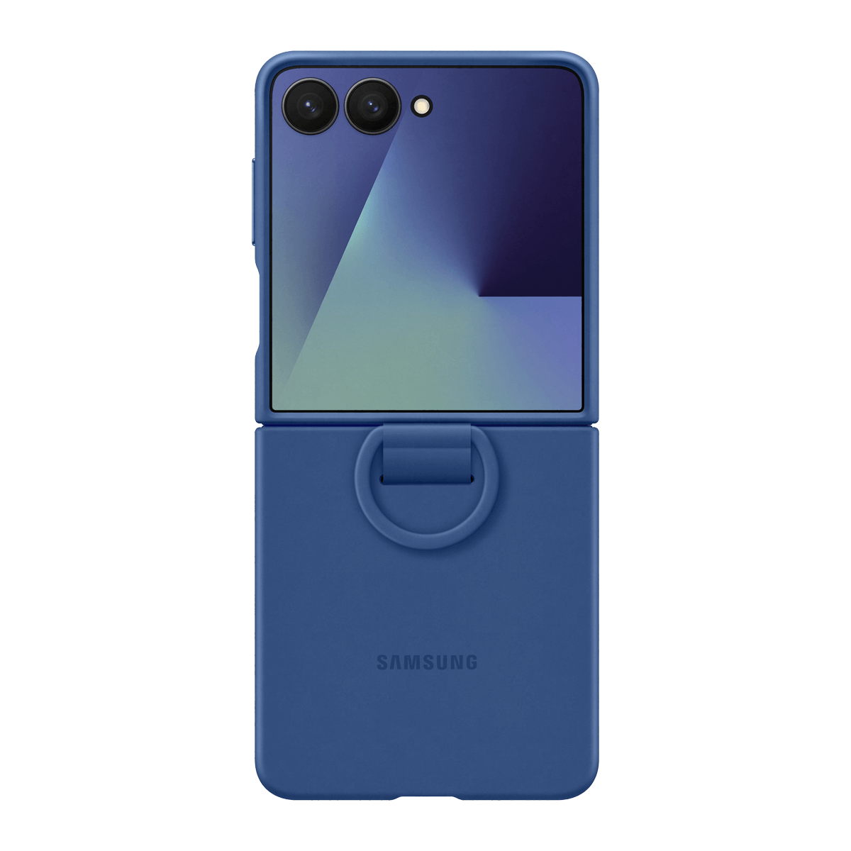 Θήκη Σιλικόνης SAMSUNG Galaxy Z Flip7 με Δαχτυλίδι Λαβής Μπλε