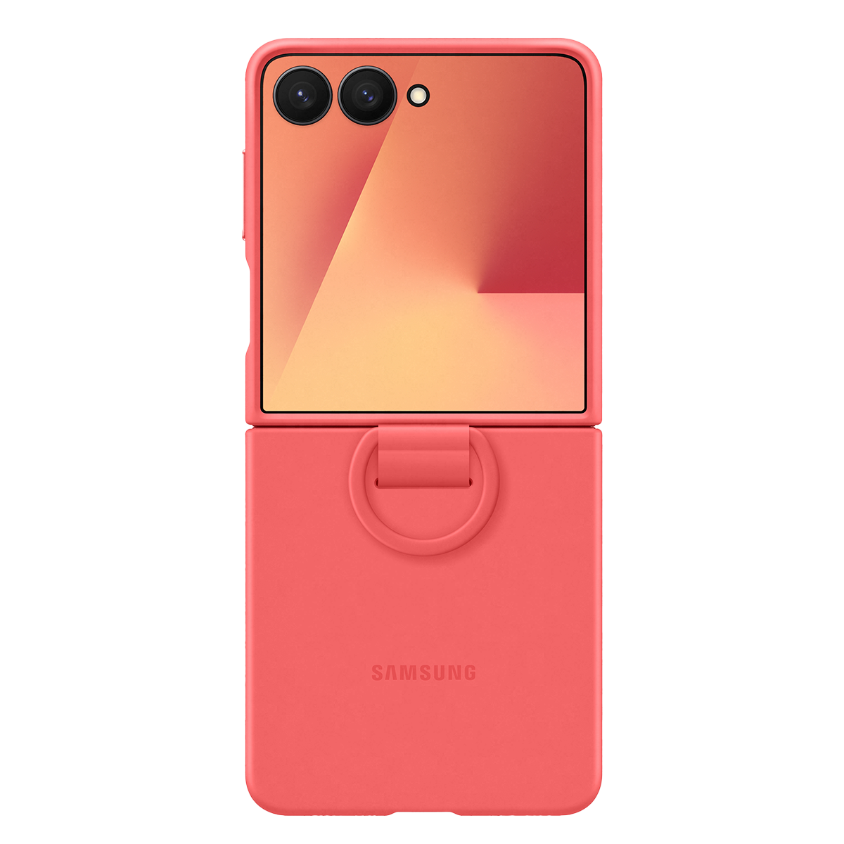 Θήκη Σιλικόνης SAMSUNG Galaxy Z Flip7 με Δαχτυλίδι Λαβής  Red