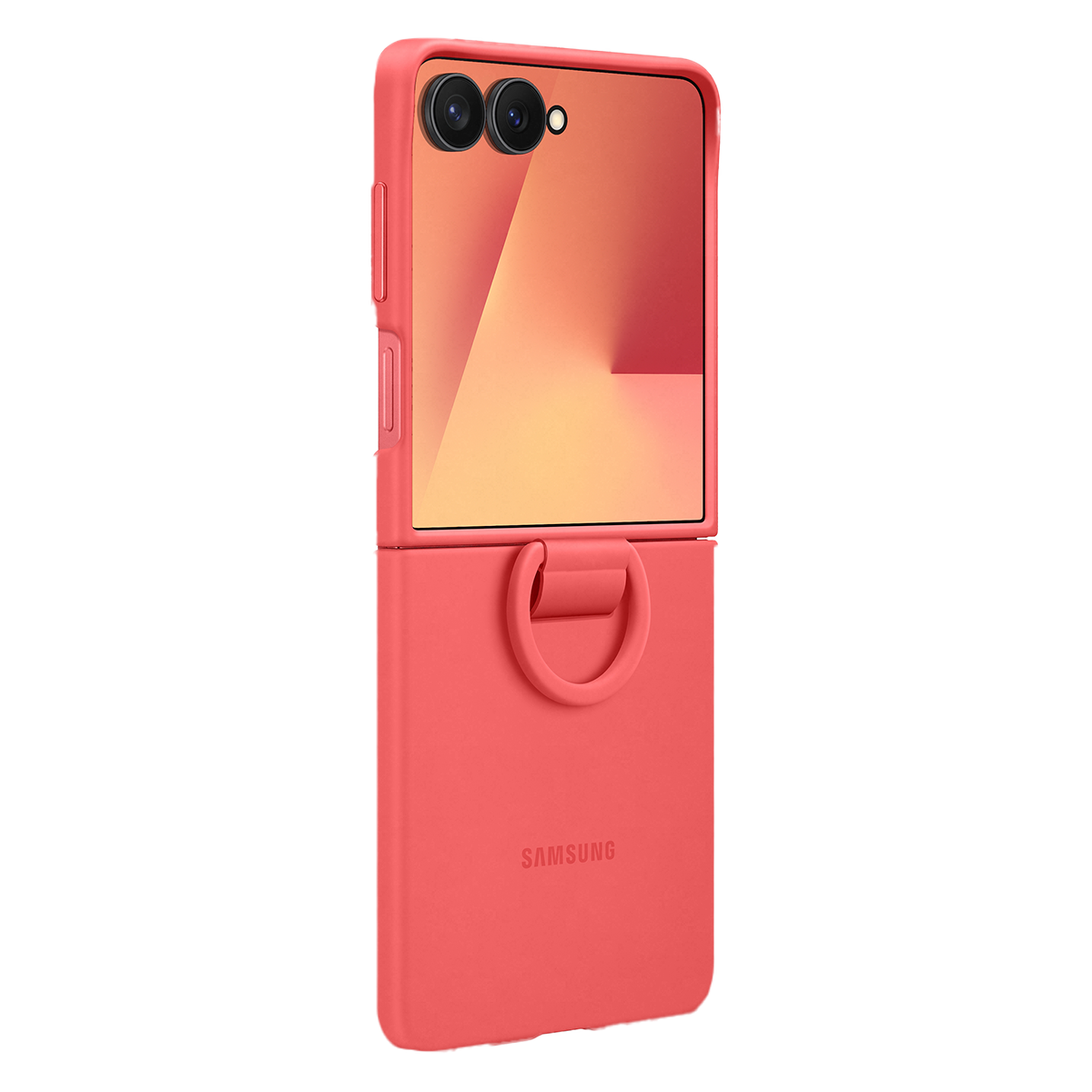 Θήκη Σιλικόνης SAMSUNG Galaxy Z Flip7 με Δαχτυλίδι Λαβής  Red - 2
