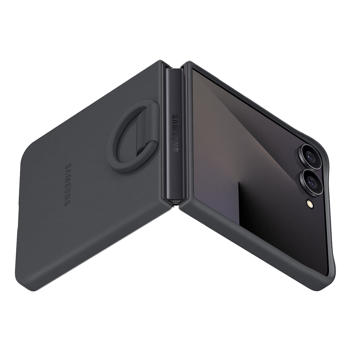 Θήκη Σιλικόνης SAMSUNG Galaxy Z Flip7 FE με Δαχτυλίδι Λαβής Black - 5