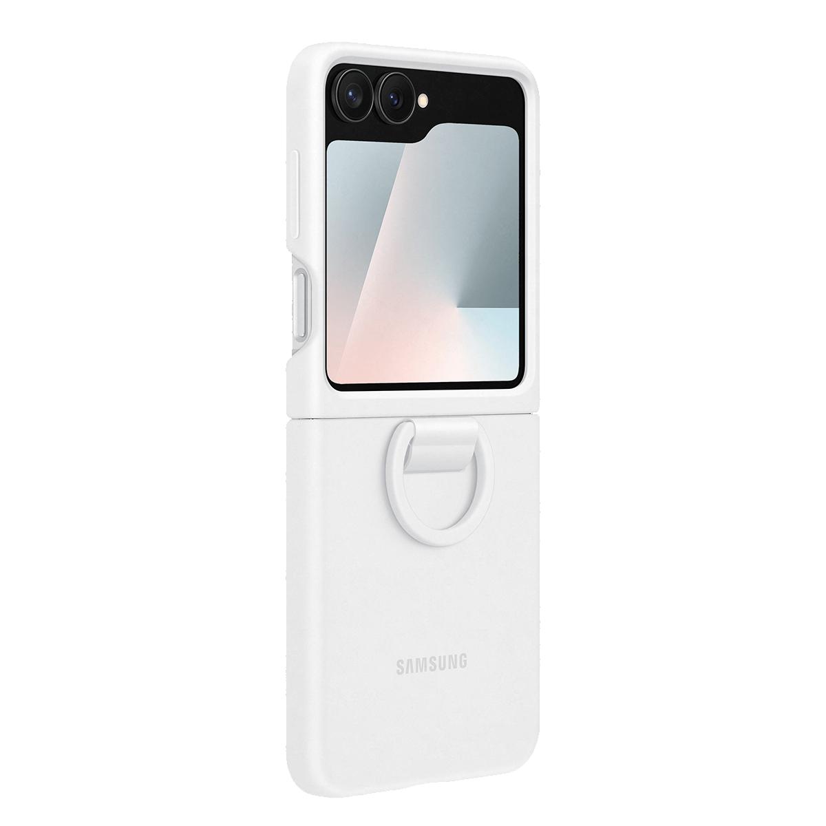 Θήκη Σιλικόνης SAMSUNG Galaxy Z Flip7 FE με Δαχτυλίδι Λαβής White