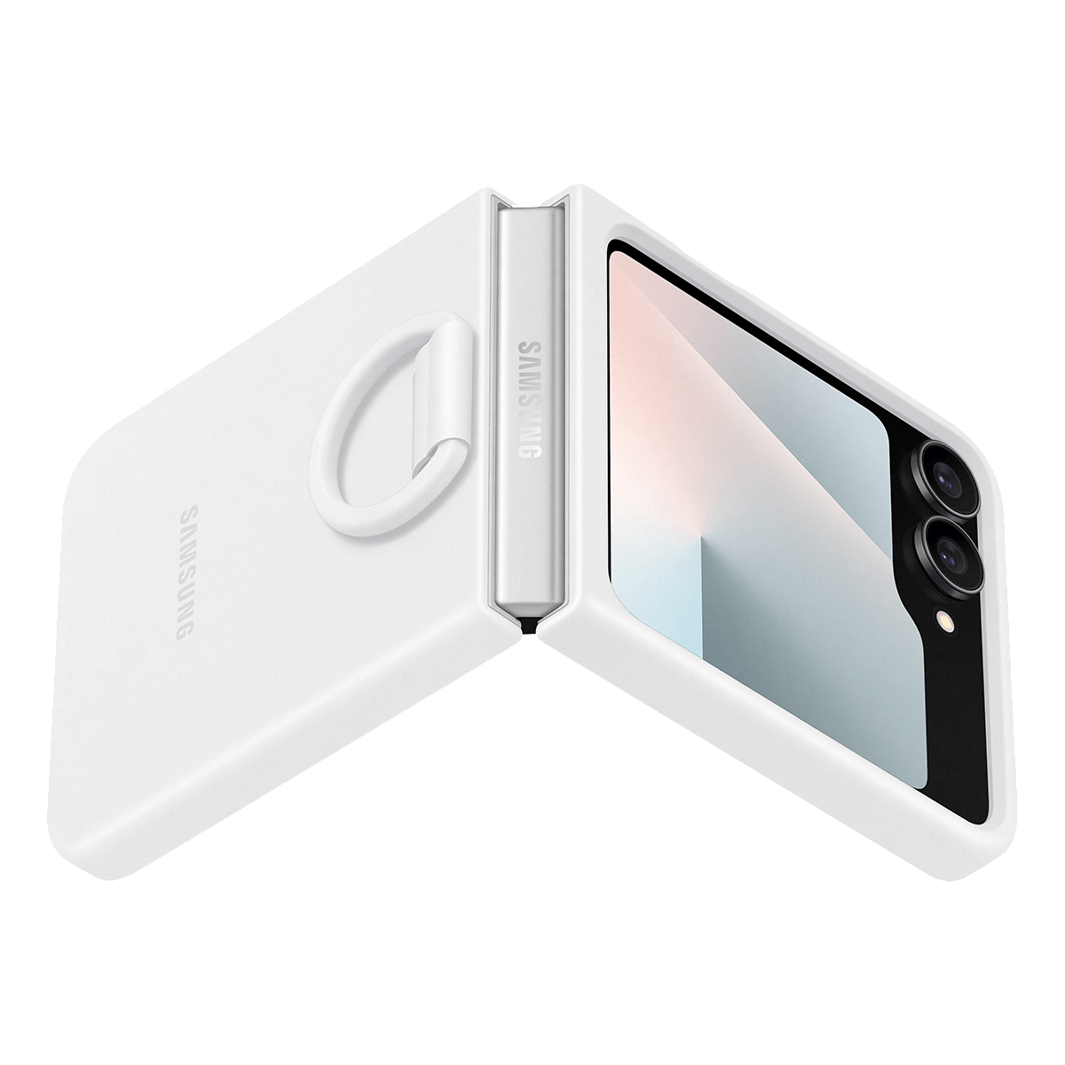 Θήκη Σιλικόνης SAMSUNG Galaxy Z Flip7 FE με Δαχτυλίδι Λαβής White - 5