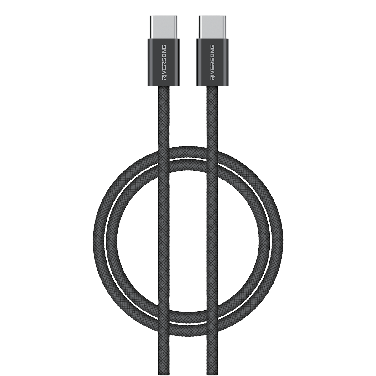 Καλώδιο RIVERSONG USB Type-C σε USB Type-C 60W 1 Μέτρο Μαύρο