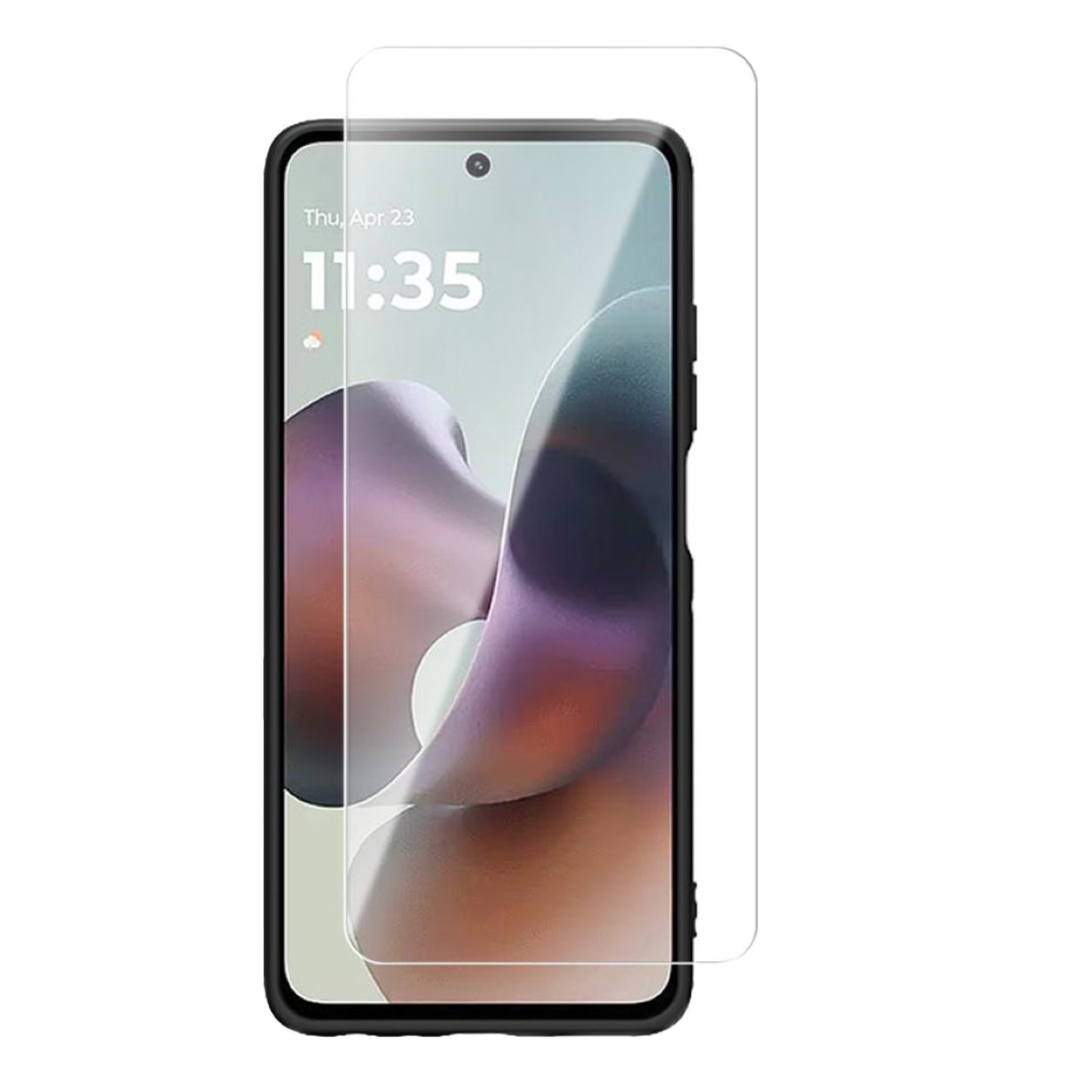 Θήκη Matte + Γυαλί Προστασίας Οθόνης COSY για MOTOROLA moto g56 5G Μαυρή - 3