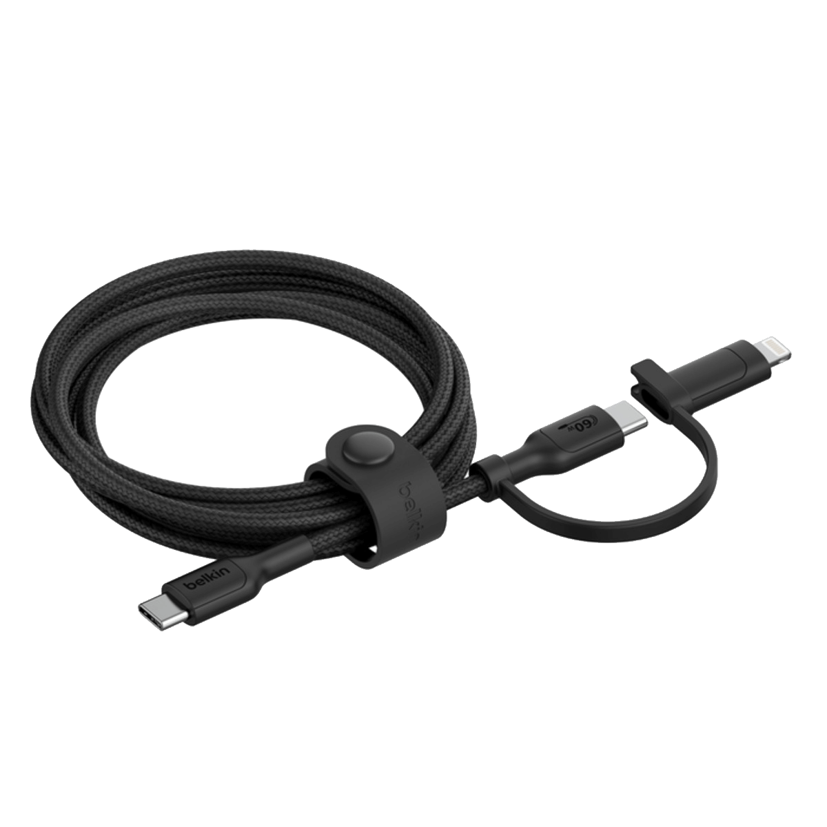 Καλώδιο BELKIN Braided 2 σε 1 USB Type-C σε Lightning 1.5 Μέτρο Μαύρο - 2