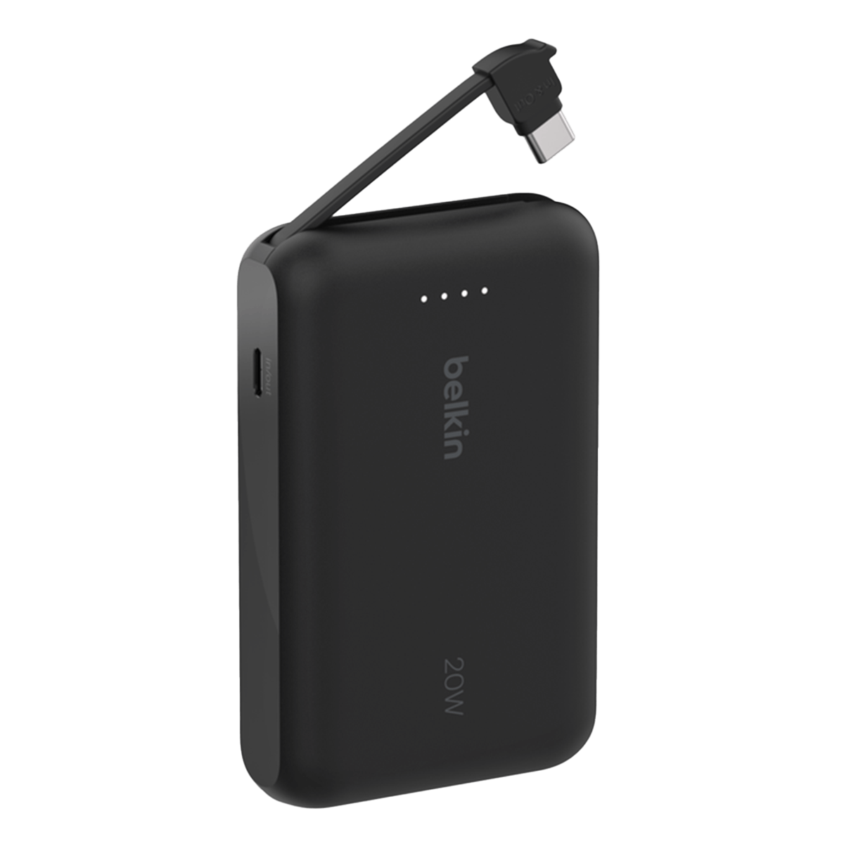 Powerbank BELKIN BoostCharge 20W 10000mAh (Integrated Cable) Μαύρο