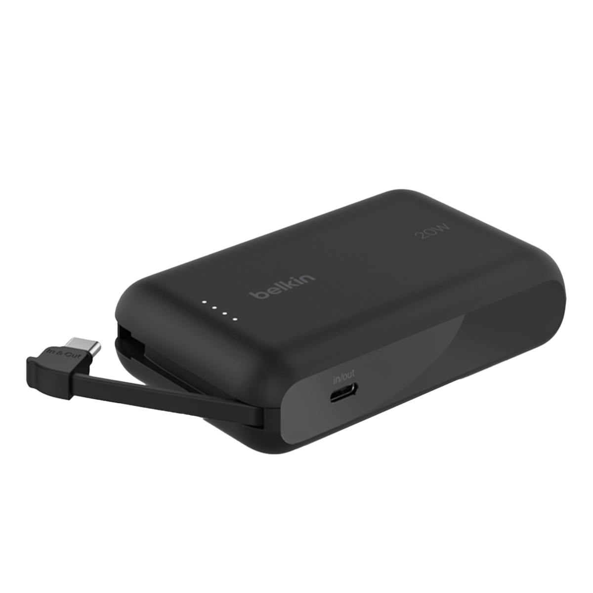 Powerbank BELKIN BoostCharge 20W 10000mAh (Integrated Cable) Μαύρο - 5