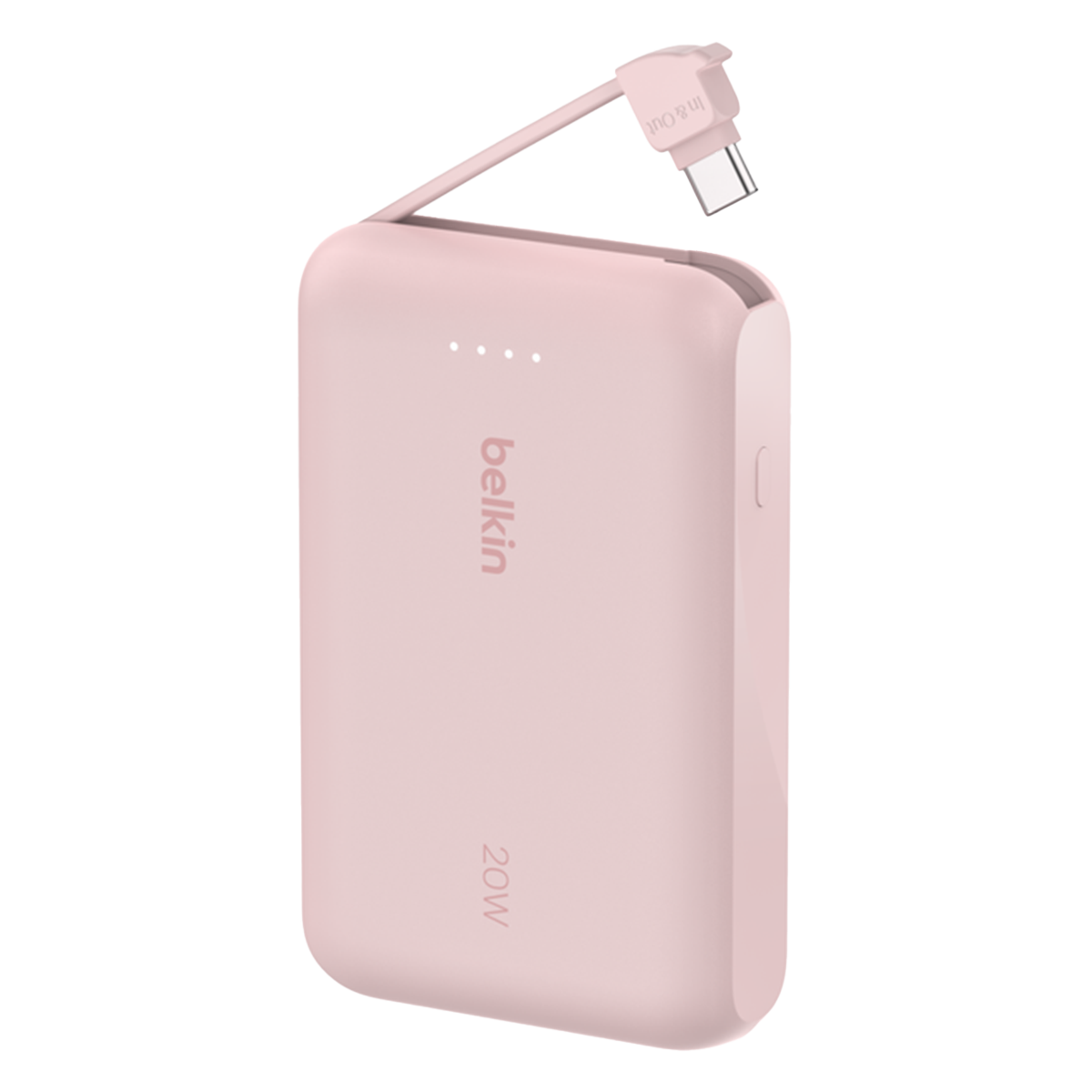 Powerbank BELKIN BoostCharge 20W 10000mAh (Integrated Cable) Ροζ