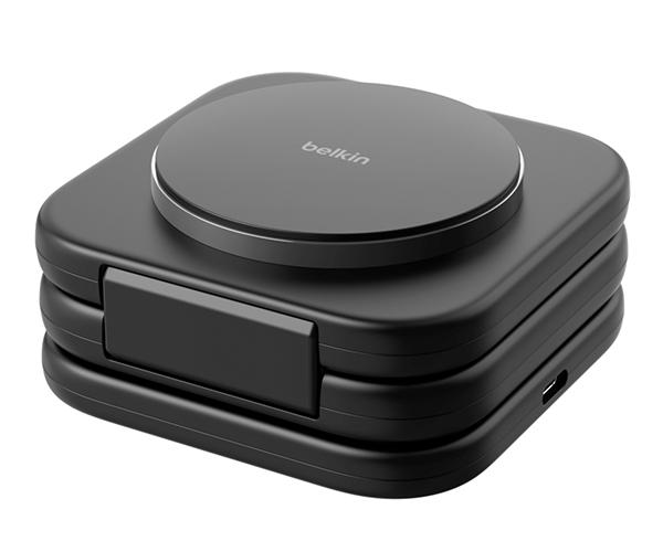 ασύρματος φορτιστής BELKIN 3 σε 1 Magnetic Charging Travel Pad Qi2 15W