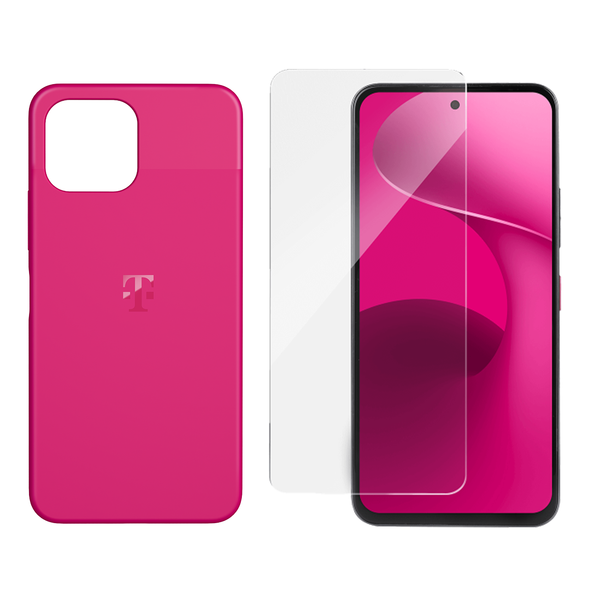 Θήκη TPU + Γυαλί Προστασίας Οθόνης T Phone 3 Pro 5G Magenta