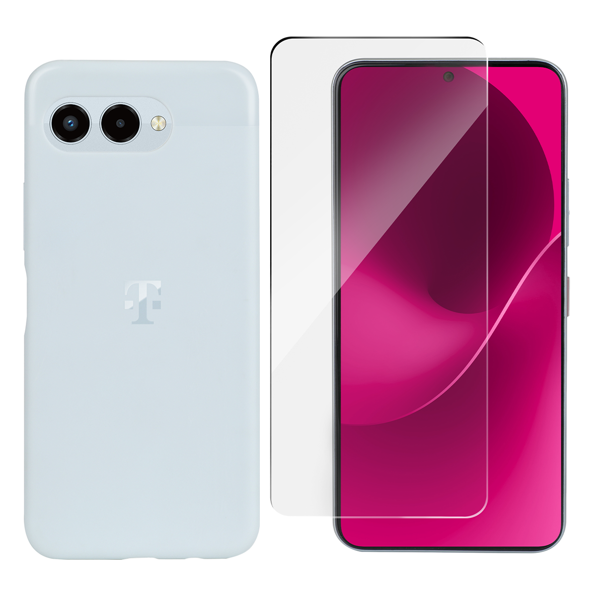 Θήκη TPU + Γυαλί Προστασίας Οθόνης T Phone 3 5G Icy Silver