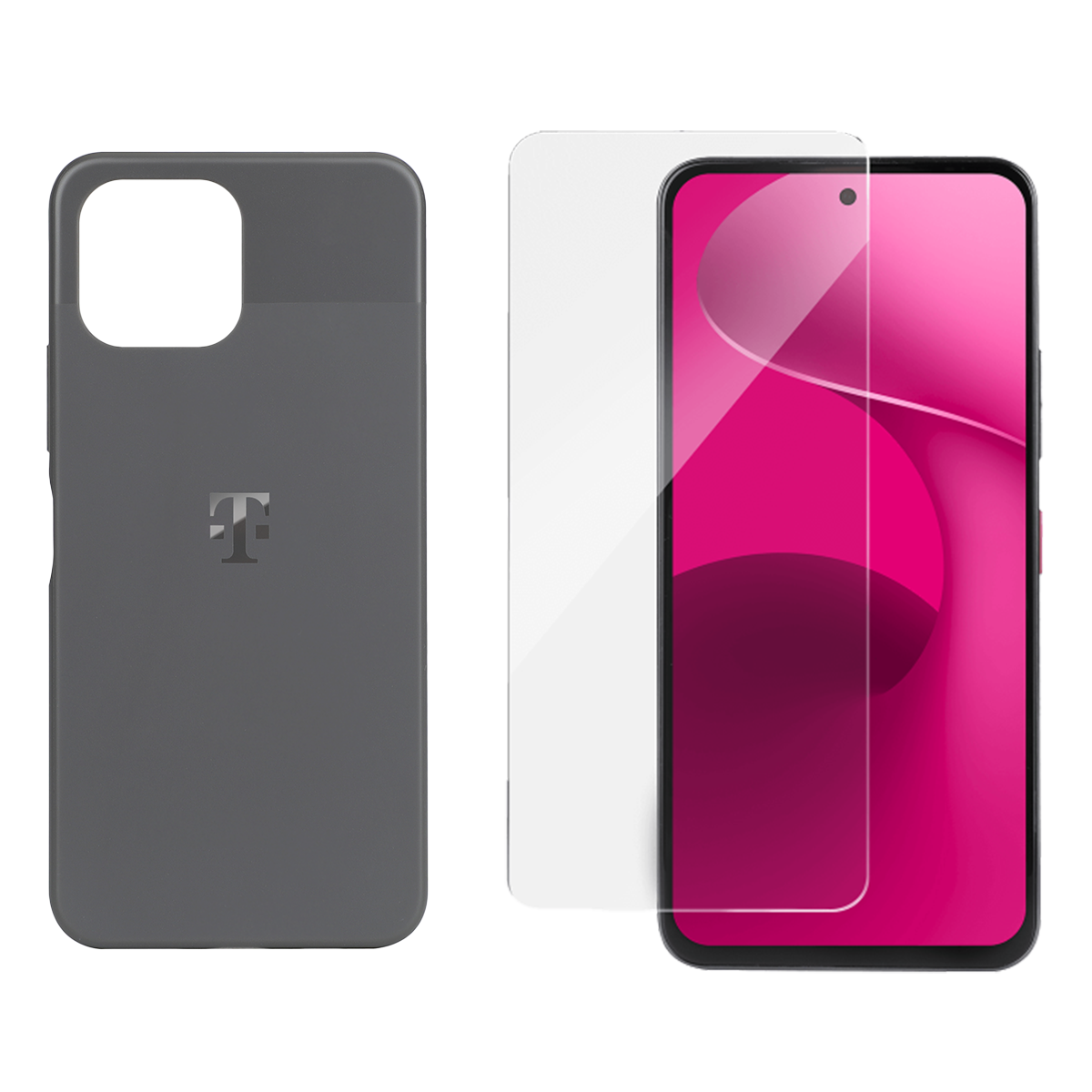 Θήκη TPU + Γυαλί Προστασίας Οθόνης T Phone 3 Pro 5G Gray