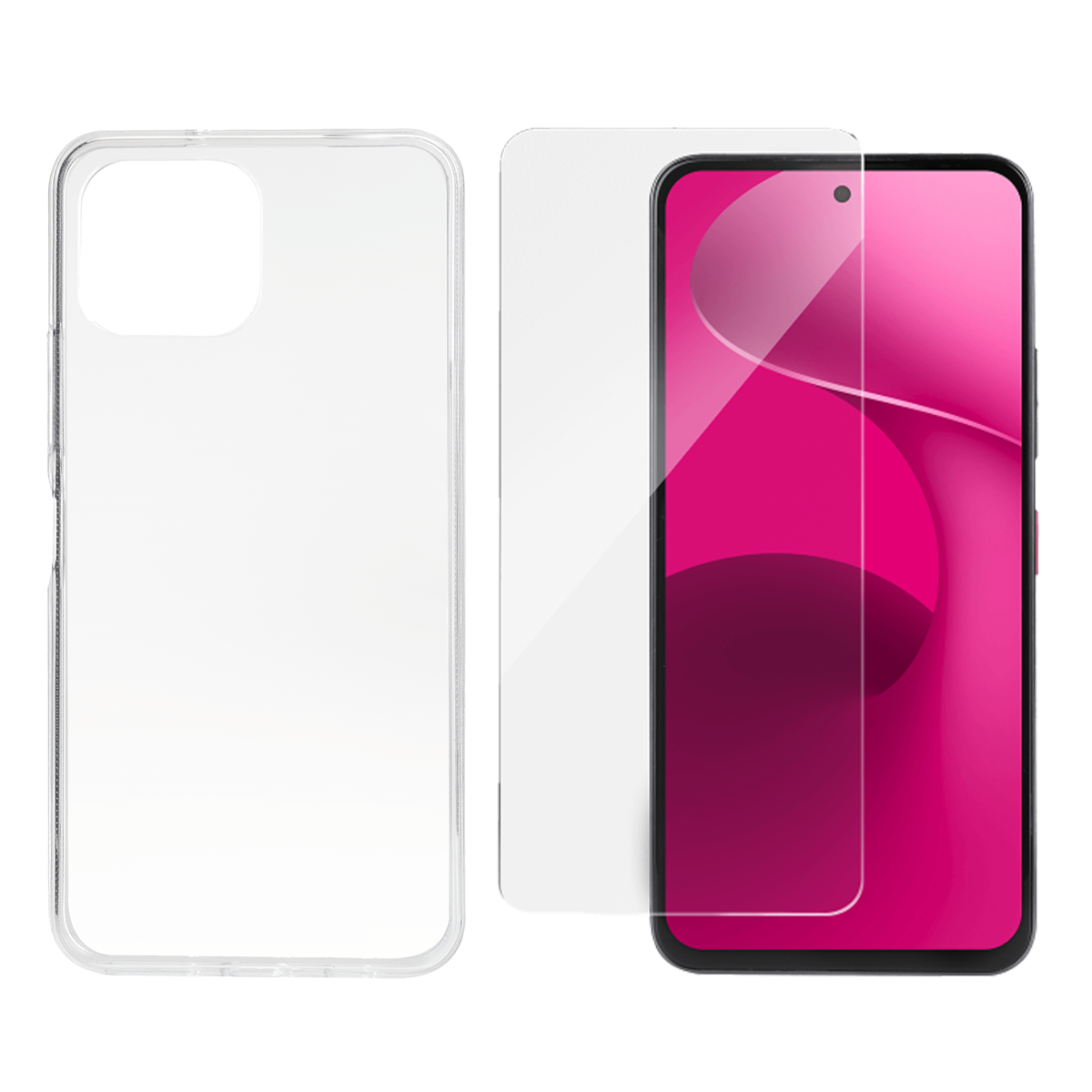 Διάφανη Θήκη TPU + Γυαλί Προστασίας Οθόνης T Phone 3 Pro 5G