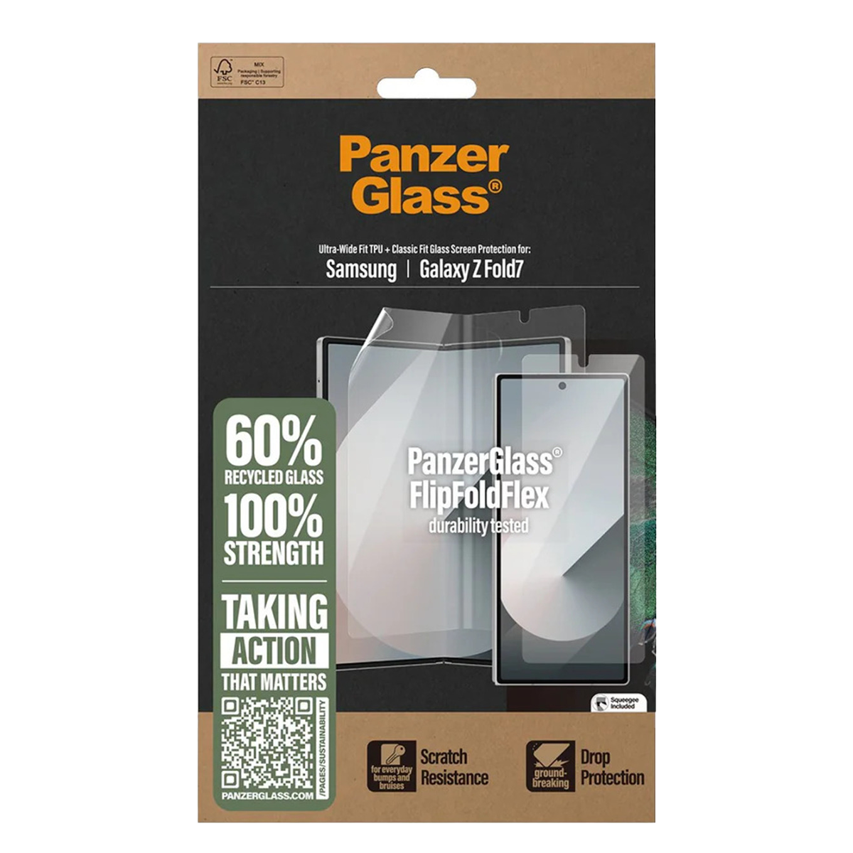 Σετ Προστασίας Οθόνης PANZERGLASS Ultra Wide Fit TPU + Classic Fit Glass για SAMSUNG Galaxy Z Fold7 - 3