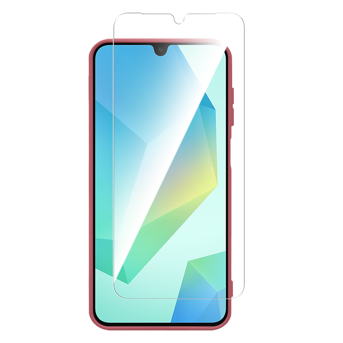 Θήκη Matte + Γυαλί Προστασίας Οθόνης COSY για SAMSUNG Galaxy A17 4G/ 5G Κόκκινη - 3