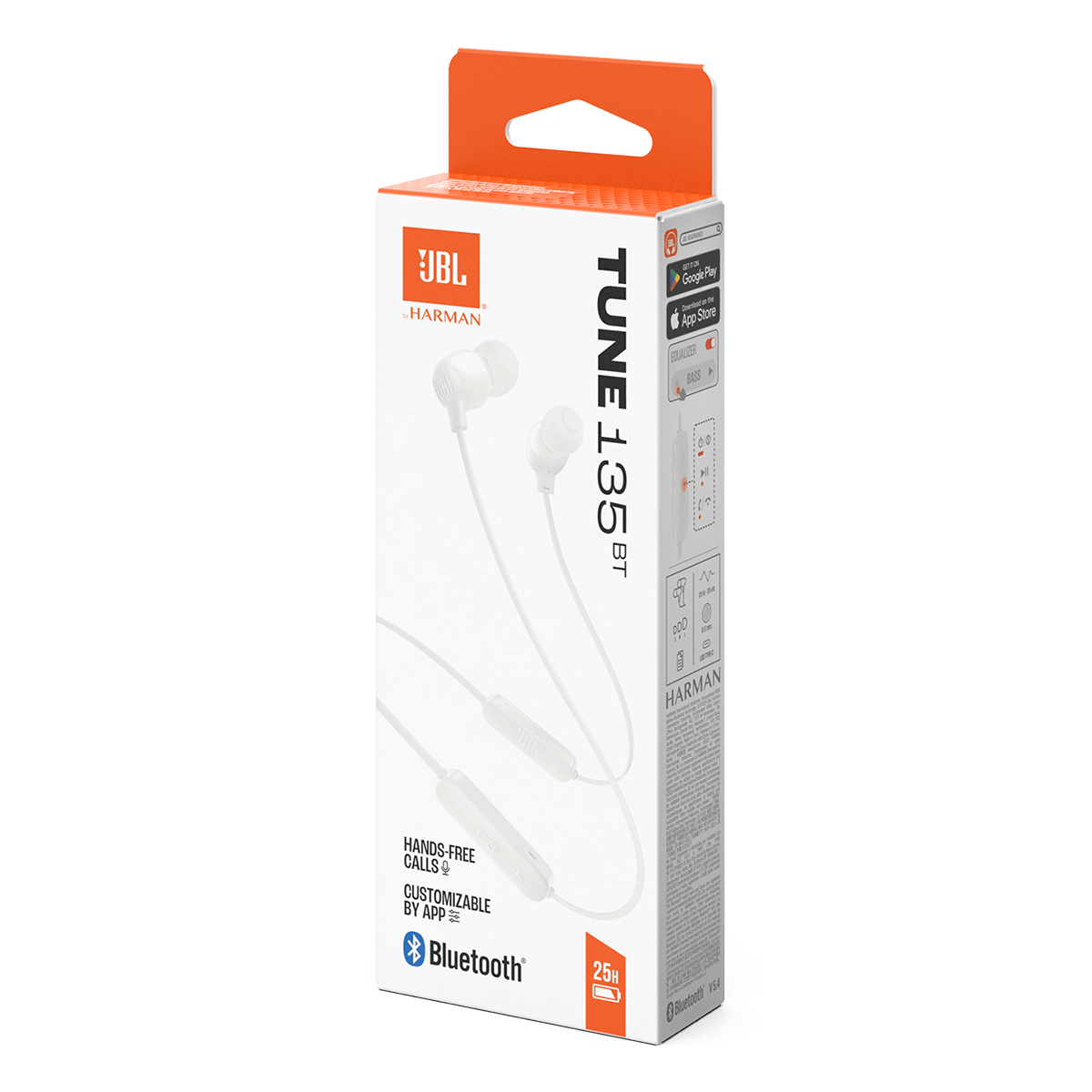 Bluetooth Ακουστικά Neckband JBL Tune 135BT Λευκό - 5