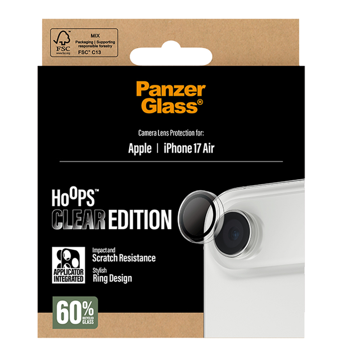 Φακοί Προστασίας Κάμερας με Πλαίσιο PANZERGLASS Hoops Clear Edition για iPhone Air - 4