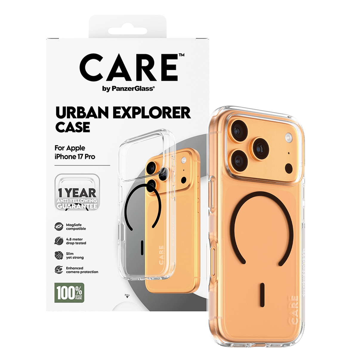 Διάφανη Θήκη CARE by Panzerglass Urban Explorer με Black MagSafe για iPhone 17 Pro - 4