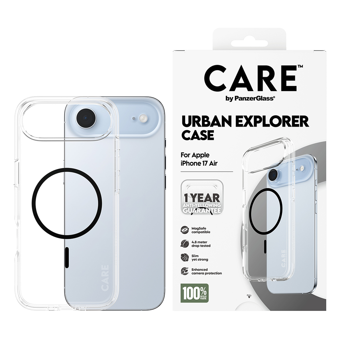 Διάφανη Θήκη CARE by Panzerglass Urban Explorer με Black MagSafe για iPhone Air