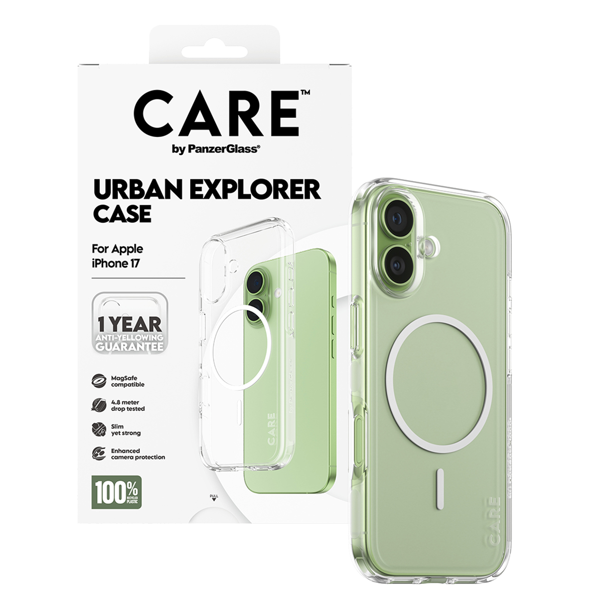 Διάφανη Θήκη CARE by Panzerglass Urban Explorer με White MagSafe για iPhone 17 - 5