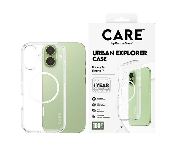 Διάφανη Θήκη CARE by Panzerglass Urban Explorer με White MagSafe για iPhone 17