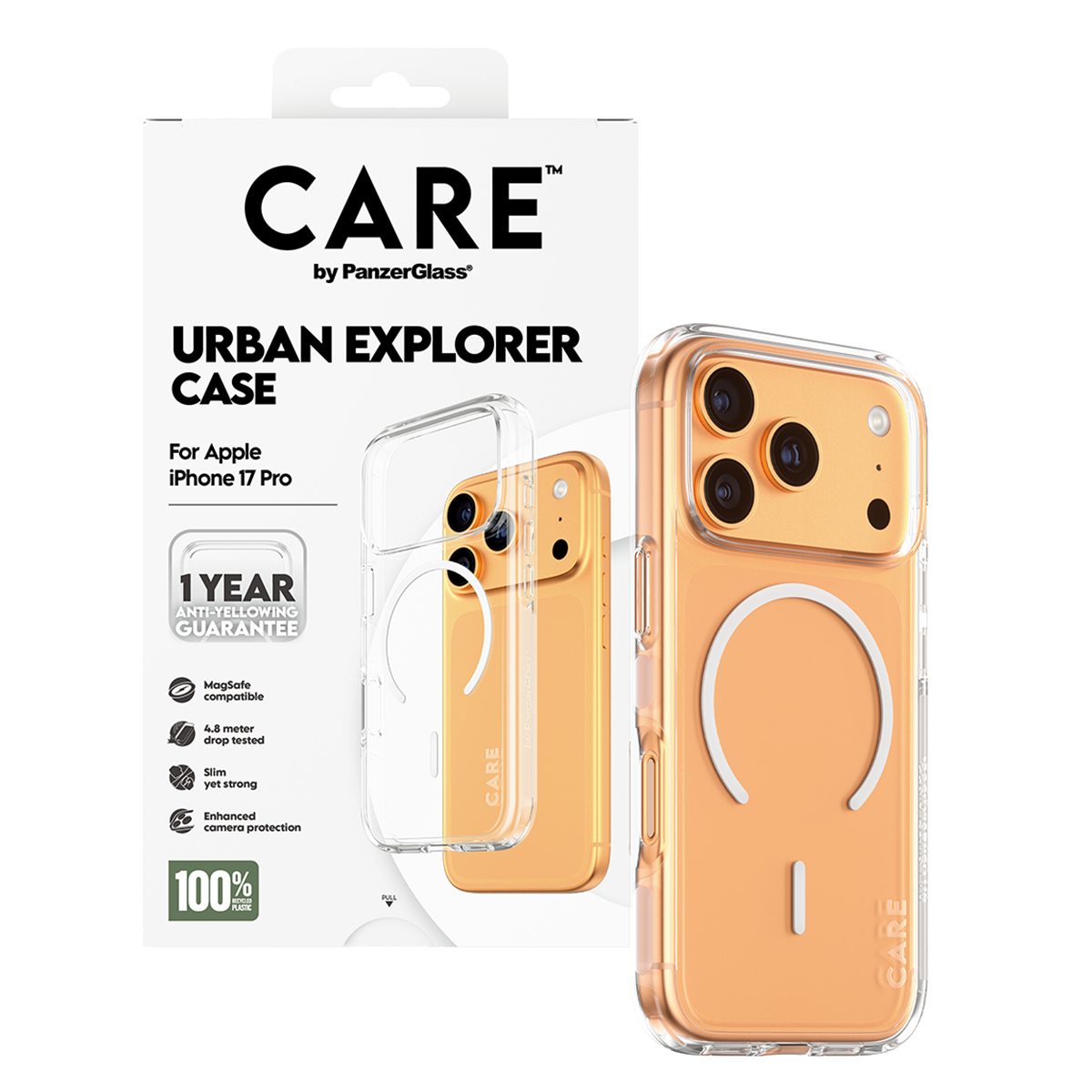 Διάφανη Θήκη CARE by Panzerglass Urban Explorer με White MagSafe για iPhone 17 Pro - 5