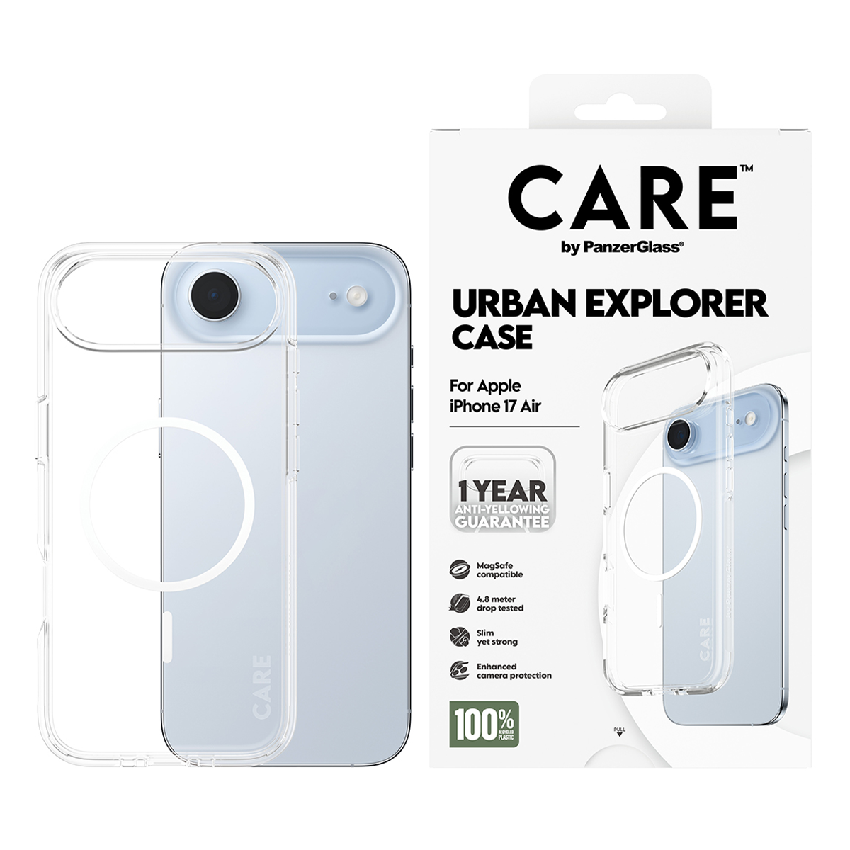 Διάφανη Θήκη CARE by Panzerglass Urban Explorer με White MagSafe για iPhone Air
