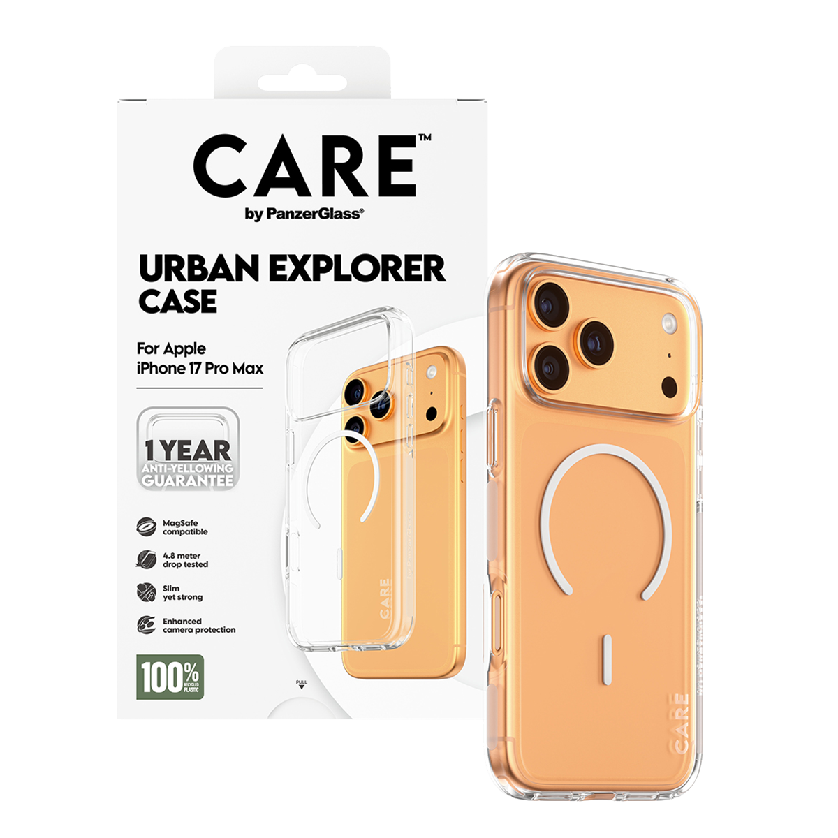 Διάφανη Θήκη CARE by Panzerglass Urban Explorer με White MagSafe για iPhone 17 Pro Max - 5