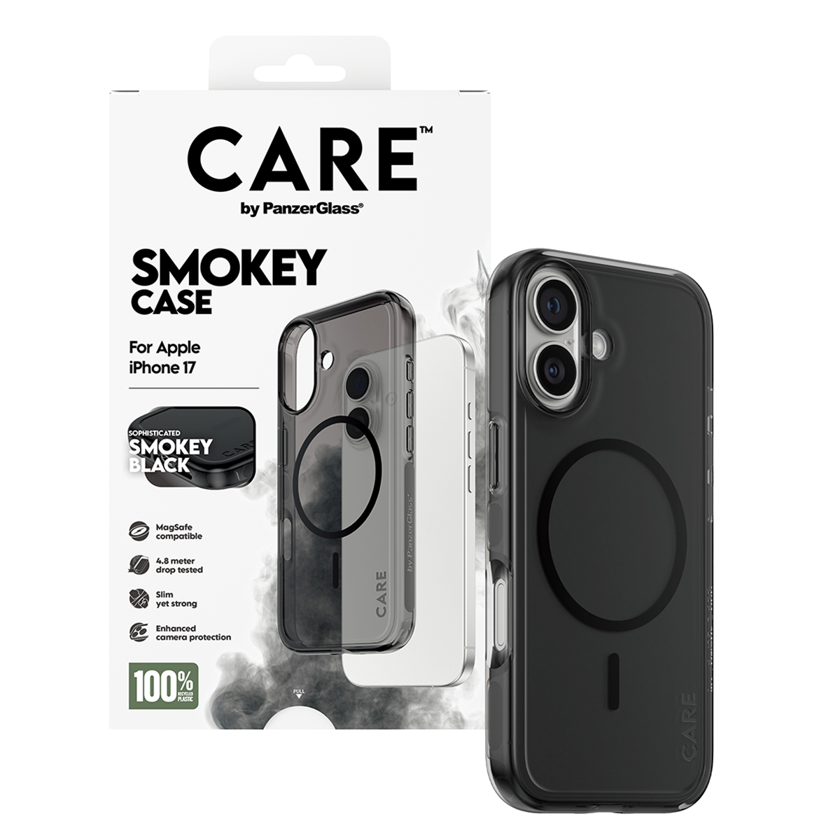 Διάφανη Θήκη CARE by Panzerglass Smokey με Black MagSafe για iPhone 17 - 5