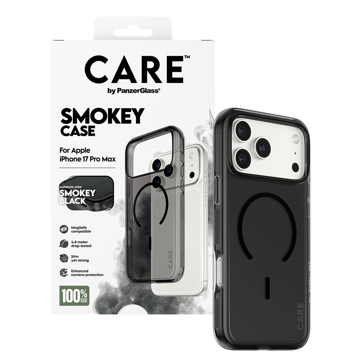 Διάφανη Θήκη CARE by Panzerglass Smokey με Black MagSafe για iPhone 17 Pro Max - 5