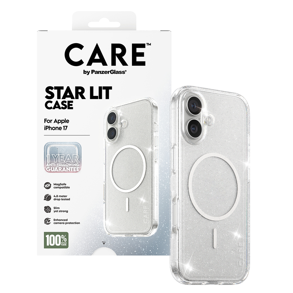 Διάφανη Θήκη CARE by Panzerglass Star Lit με White MagSafe για iPhone 17 - 5