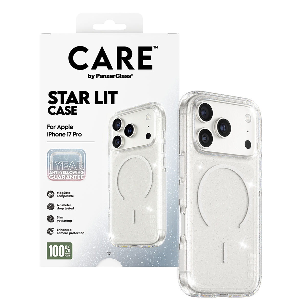 Διάφανη Θήκη CARE by Panzerglass Star Lit με White MagSafe για iPhone 17 Pro - 4