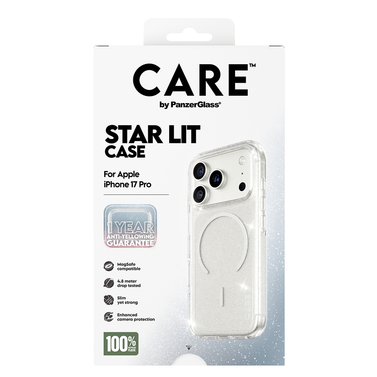 Διάφανη Θήκη CARE by Panzerglass Star Lit με White MagSafe για iPhone 17 Pro - 5