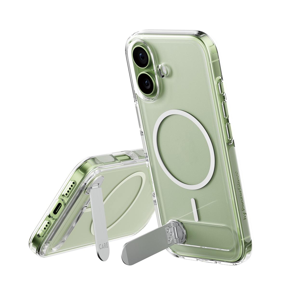 Διάφανη Θήκη CARE by Panzerglass Kickstand με White MagSafe για iPhone 17 - 2