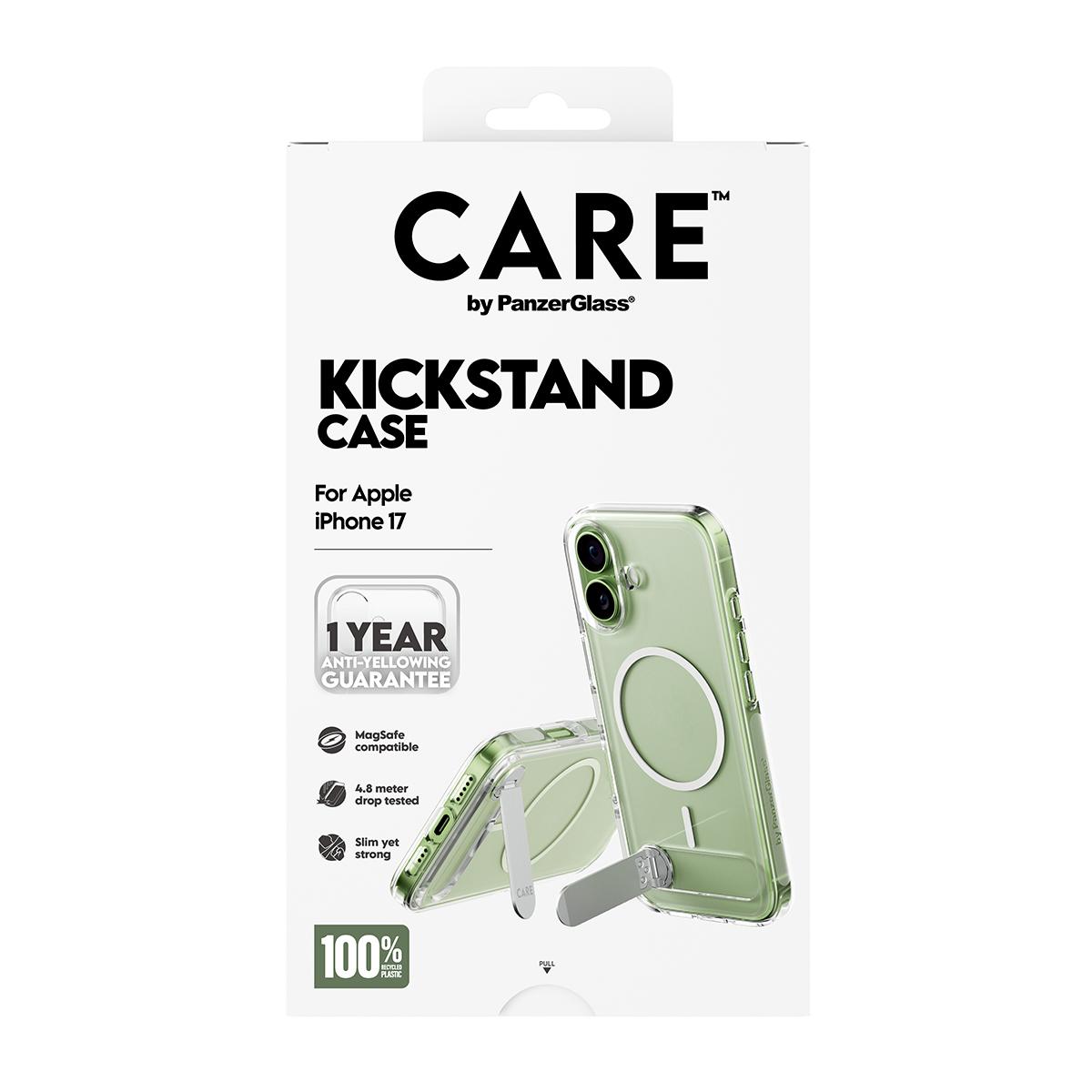 Διάφανη Θήκη CARE by Panzerglass Kickstand με White MagSafe για iPhone 17 - 5