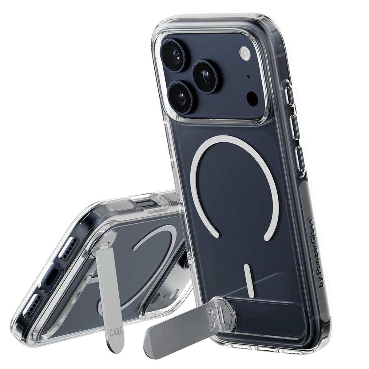 Διάφανη Θήκη CARE by Panzerglass Kickstand με White MagSafe για iPhone 17 Pro - 2