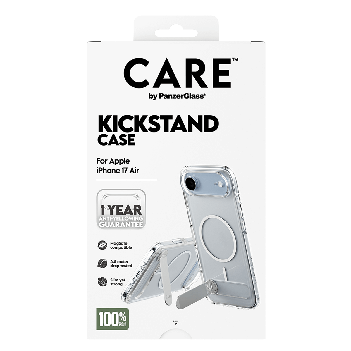 Διάφανη Θήκη CARE by Panzerglass Kickstand με White MagSafe για iPhone Air - 5