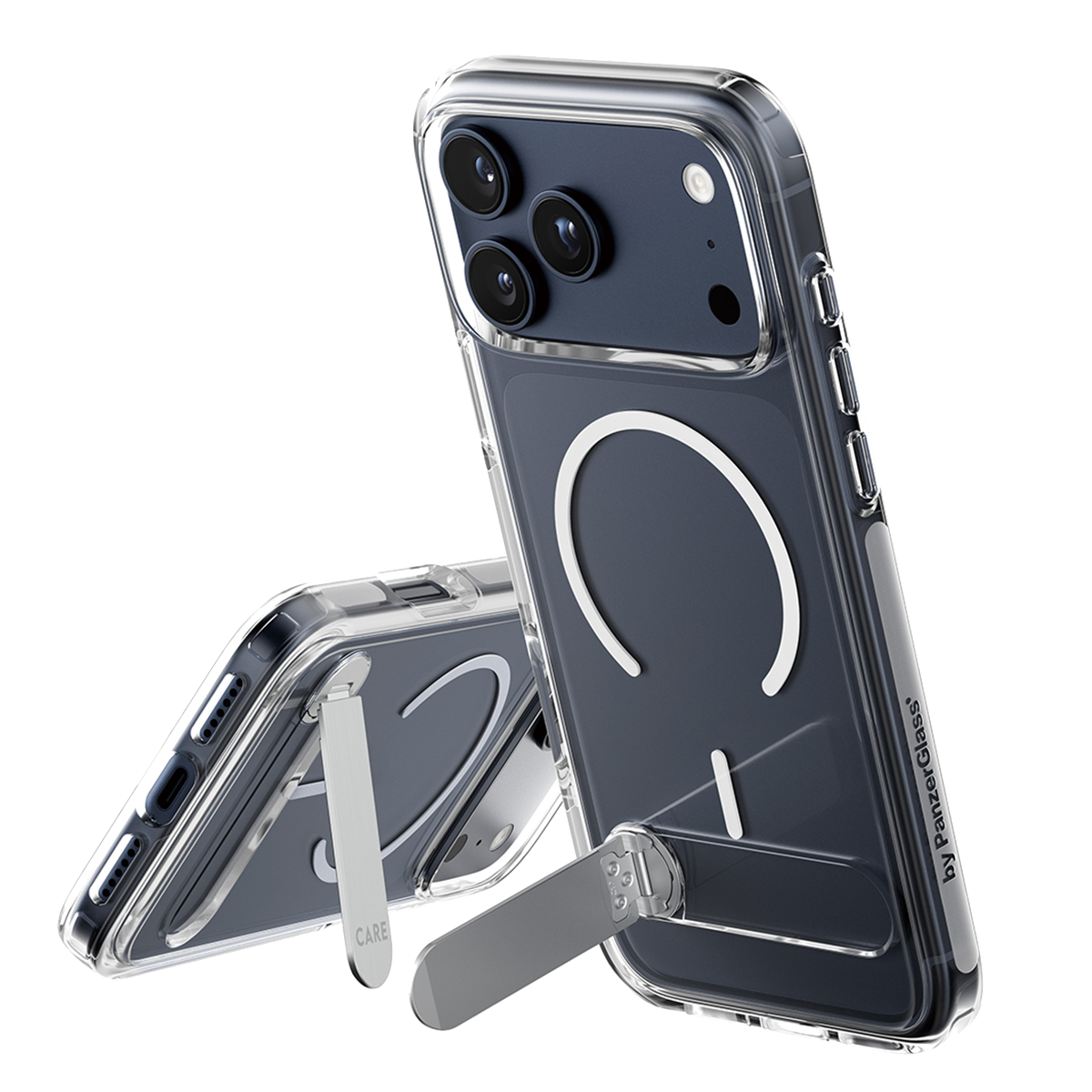 Διάφανη Θήκη CARE by Panzerglass Kickstand με White MagSafe για iPhone 17 Pro Max - 2