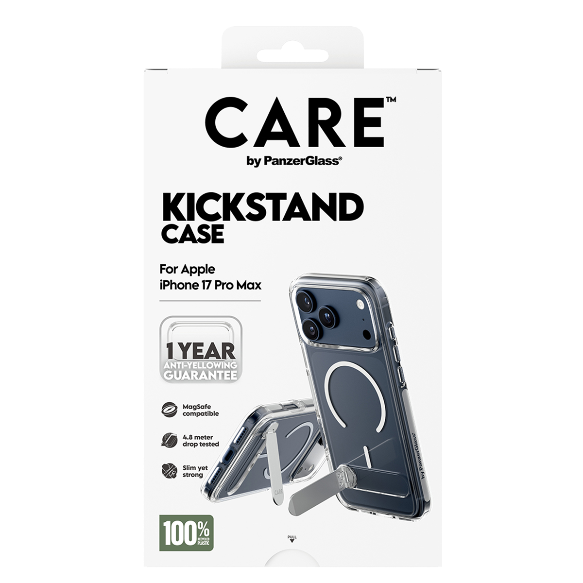 Διάφανη Θήκη CARE by Panzerglass Kickstand με White MagSafe για iPhone 17 Pro Max - 6